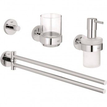 Набор аксессуаров GROHE ESSENTIALS NEW 4 в 1, хром (40846001)