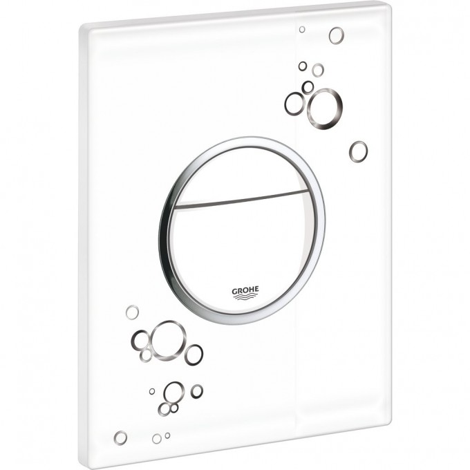 Панель смыва для унитаза GROHE NOVA COSMOPOLITAN PRINT (3 режима смыва), белый глянец 38847LI0