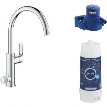 Смеситель для кухни GROHE BLUE PURE EUROSMART с функцией фильтрации, хром