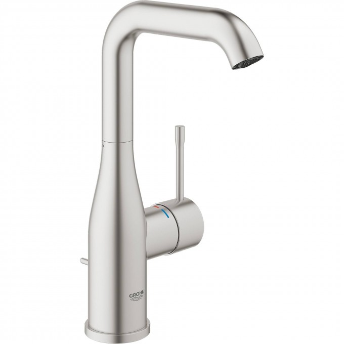 Смеситель для раковины GROHE ESSENCE NEW с высоким изливом и донным клапаном, суперсталь () 32628DC1