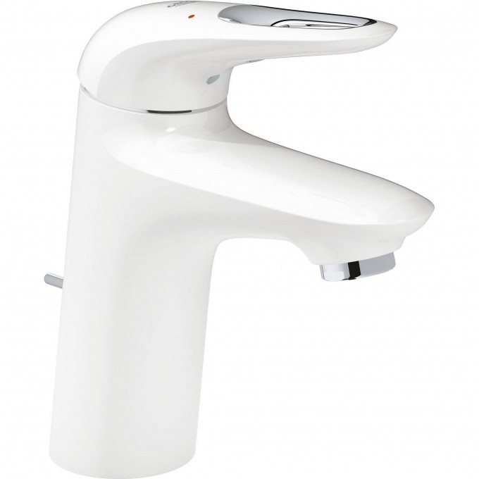 Смеситель для раковины GROHE EUROSTYLE NEW с донным клапаном, белая луна 33558LS3