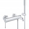 Смеситель для ванны GROHE ESSENCE+ с душевым гарнитуром, хром 33628001