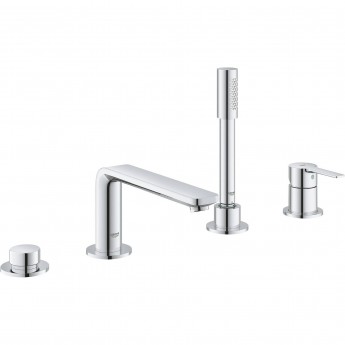 Смеситель для ванны GROHE LINEARE NEW на 4 отверстия с душевым гарнитуром, хром (19577001)
