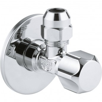 Вентиль угловой GROHE 1/2″-3/8″ для подключения смесителей, хром