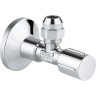 Вентиль угловой GROHE 1/2″-3/8″ для подключения смесителей, хром 22037000